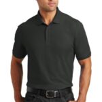 Port Authority Tall Core Classic Pique Polo. TLK100 Deep Black