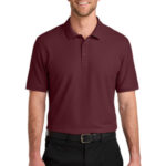Port Authority Tall Wearever Signature Pique Polo TLK200 Burgundy