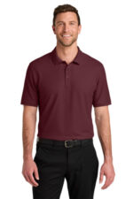 Port Authority Tall Wearever Signature Pique Polo TLK200 Burgundy