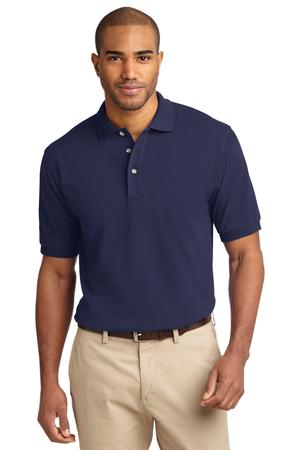Port Authority Tall Heavyweight Cotton Pique Polo. TLK420 Navy