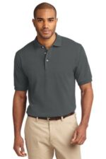 Port Authority Tall Heavyweight Cotton Pique Polo. TLK420 Steel Grey