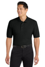 Port Authority Tall Silk Touch Polo. TLK500 Black