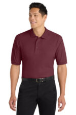 Port Authority Tall Silk Touch Polo. TLK500 Burgundy