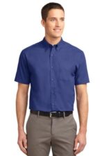 Port Authority Tall Short Sleeve Easy Care Shirt. TLS508 Mediterranean Blue