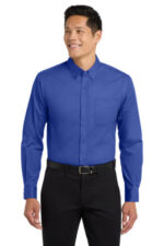 Port Authority Tall Long Sleeve Easy Care Shirt. TLS608 Royal/ Classic Navy