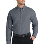 Port Authority Tall SuperPro Oxford Shirt. TS658 Black
