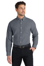 Port Authority Tall SuperPro Oxford Shirt. TS658 Black