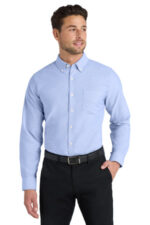 Port Authority Tall SuperPro Oxford Shirt. TS658 Oxford Blue