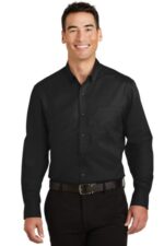 Port Authority Tall SuperPro Twill Shirt. TS663 Black