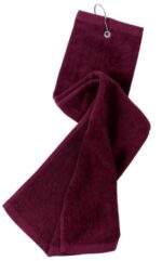 Port Authority Grommeted Tri-Fold Golf Towel. TW50 Maroon