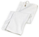 Port Authority Grommeted Golf Towel. TW51 White