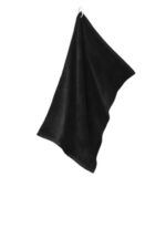 Port Authority Grommeted Microfiber Golf Towel. TW530 Black