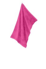 Port Authority Grommeted Microfiber Golf Towel. TW530 Pop Raspberry