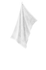 Port Authority Grommeted Microfiber Golf Towel. TW530 White
