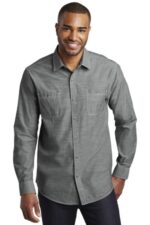 Port Authority Slub Chambray Shirt. W380 Grey