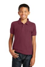 Port Authority Youth Core Classic Pique Polo. Y100 Burgundy