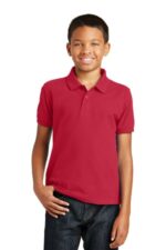 Port Authority Youth Core Classic Pique Polo. Y100 Rich Red