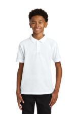 Port Authority Youth Wearever Signature Pique Polo Y200 White