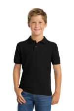 Port Authority Youth Silk Touch Polo. Y500 Black