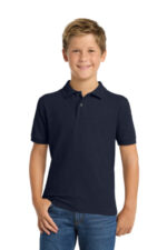 Port Authority Youth Silk Touch Polo. Y500 Navy