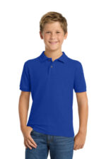 Port Authority Youth Silk Touch Polo. Y500 Royal