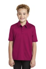 Port Authority Youth Silk Touch Performance Polo. Y540 Pink Raspberry