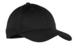 Port Authority Youth Six-Panel Twill Cap. YCP80 Black