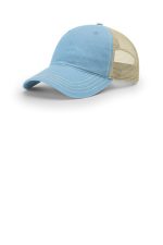 Richardson Garment Washed Trucker 111 Columbia Blue/ Khaki