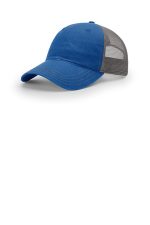 Richardson Garment Washed Trucker 111 Royal/ Charcoal