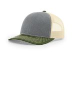 Richardson Trucker Cap 112 Heather Grey/ Birch/ Army Olive