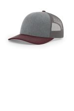 Richardson Trucker Cap 112 Heather Grey/ Charcoal/ Maroon