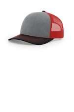 Richardson Trucker Cap 112 Heather Grey/ Red/ Black