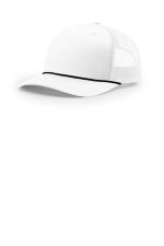 Richardson Five-Panel with Rope 112FPR White/ Black