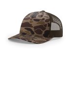 Richardson Printed Five-Panel Trucker 112PFP Bark Duck Camo/ Brown