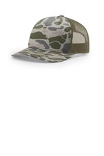 Richardson Printed Five-Panel Trucker 112PFP Marsh Duck Camo/ Loden