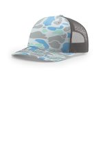 Richardson Printed Five-Panel Trucker 112PFP Saltwater Duck Camo/ Charcoal