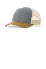 Richardson Low Pro Trucker 115 Heather Grey/ Birch/ Amber Gold