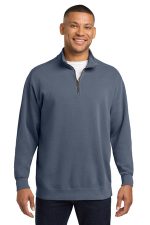 COMFORT COLORS Ring Spun 1/4-Zip Sweatshirt. 1580 Blue Jean