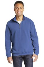 COMFORT COLORS Ring Spun 1/4-Zip Sweatshirt. 1580 Flo Blue