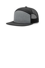 Richardson 7-Panel Trucker 168 Heather Grey/ Black/ Black