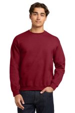 Gildan Heavy Blend Crewneck Sweatshirt. 18000 Antique Cherry Red