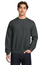 Gildan Heavy Blend Crewneck Sweatshirt. 18000 Fan Charcoal Heather