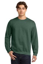 Gildan Heavy Blend Crewneck Sweatshirt. 18000 Heather Dark Green