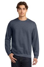 Gildan Heavy Blend Crewneck Sweatshirt. 18000 Heather Dark Navy