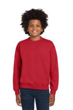 Gildan Youth Heavy Blend Crewneck Sweatshirt. 18000B Red