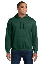 Gildan - Heavy Blend Hooded Sweatshirt. 18500 Heather Dark Green