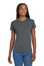 Gildan Women's Ultra Cotton 100% US Cotton T-Shirt. 2000L Dark Heather