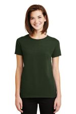 Gildan Women's Ultra Cotton 100% US Cotton T-Shirt. 2000L Forest Green