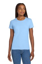 Gildan Women's Ultra Cotton 100% US Cotton T-Shirt. 2000L Light Blue