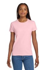 Gildan Women's Ultra Cotton 100% US Cotton T-Shirt. 2000L Light Pink
